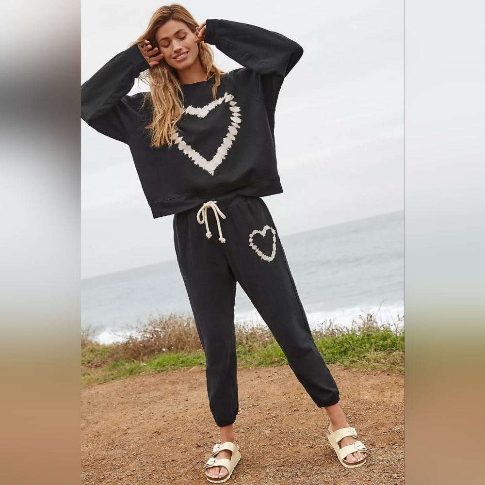 Anthropologie Electric & Rose Ronan Heart Sweatshirt - Picture 5 of 9